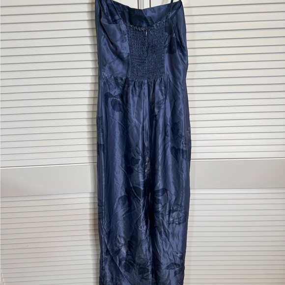 Reformation Frankie Silk Dress Trieste Border Brand New - Picture 8 of 10
